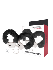 DARKNESS - BLACK LINED METAL HANDCUFFS