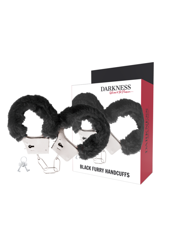 DARKNESS - MENOTTES EN MÉTAL DOUBLÉES NOIRES
