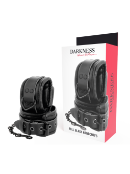 DARKNESS - ESPOSAS AJUSTABLES MANOS LEATHER NEGRO