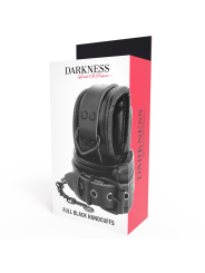 DARKNESS - ALGEMAS DE MÃOS DE COURO PRETO AJUSTÁVEIS