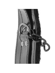 DARKNESS - ALGEMAS AJUSTVEIS DE TORNOZELO DE COURO PRETO COM CADEADO