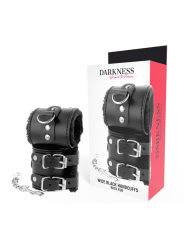 DARKNESS - ALGEMAS DE COURO AJUSTVEIS PRETAS COM FORRO