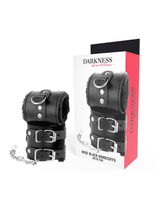 DARKNESS - ALGEMAS DE COURO AJUSTVEIS PRETAS COM FORRO
