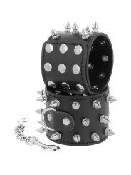 DARKNESS - SCHEDELS EN BOTTEN ZWARTE SPIKED HANDBOEIEN