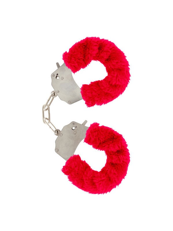TOYJOY - FURRY FUN CUFFS BONDAGE VERMELHO