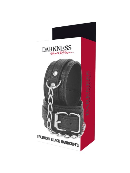 DARKNESS - ZWARTE LEDEREN TEXTUUR HANDBOEIEN