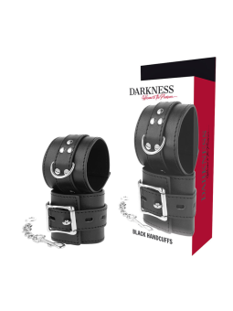 DARKNESS - HANDSCHELLEN AUS SCHWARZEM LEDER
