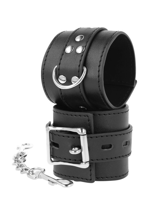 DARKNESS - HANDSCHELLEN AUS SCHWARZEM LEDER