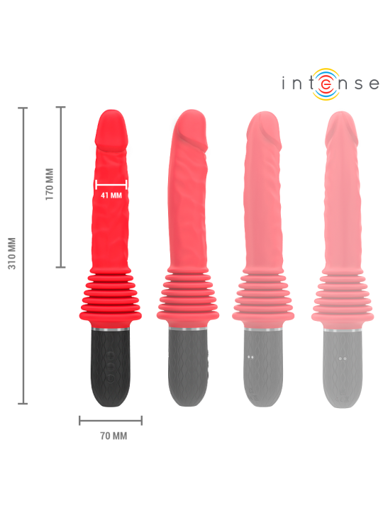 INTENSE - CYNTHIA REMOTE CONTROL THRUSTING VIBRATOR WITH HEAT