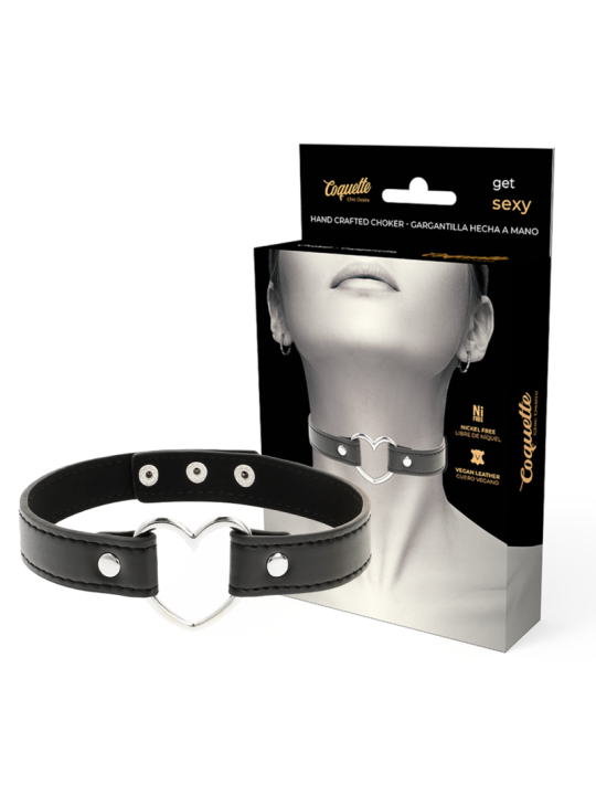 COQUETTE CHIC DESIRE - VEGANES LEDER-HALSKETTE-HERZ-ACCESSOIRE