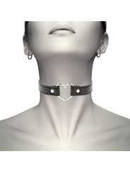 COQUETTE CHIC DESIRE - VEGAN LEATHER NECKLACE WOMAN HEART ACCESSORY