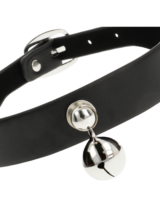 COQUETTE CHIC DESIRE - HALSKETTE AUS VEGANEM LEDER FÜR DAMEN RASSEL-ZU