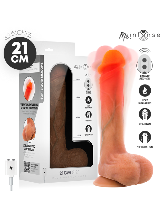 MR INTENSE - BRADLEY SILICONE VIBRATING DILDO WITH HEAT EFFECT AND REM