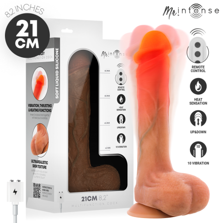 MR INTENSE - DILDO VIBRANTE IN SILICONE BRADLEY CON EFFETTO CALORE E T
