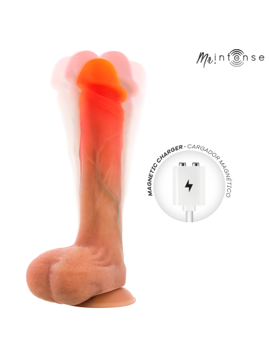 MR INTENSE - DILDO VIBRANTE IN SILICONE BRADLEY CON EFFETTO CALORE E T