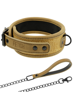 FETISH SUBMISSIVE ORIGEN - COLLAR CON CADENA CON FORRO DE NEOPRENO