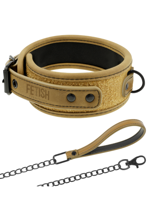 FETISH SUBMISSIVE ORIGEN - NEOPRENE LINED NECKLACE WITH CHAIN