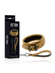 FETISH SUBMISSIVE ORIGIN - COLLIER CHAÎNE DOUBLÉE DE NÉOPRÈNE