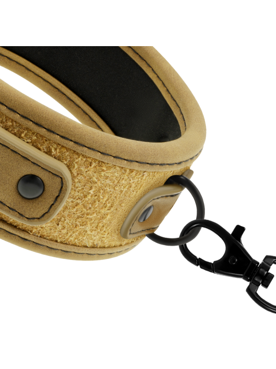 FETISH SUBMISSIVE ORIGIN - COLLIER CHAÎNE DOUBLÉE DE NÉOPRÈNE