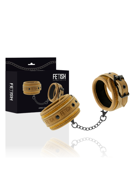 FETISH SUBMISSIVE ORIGEN - NEOPREEN VOERING VEGAN LEDEREN ENKEL MANCHE