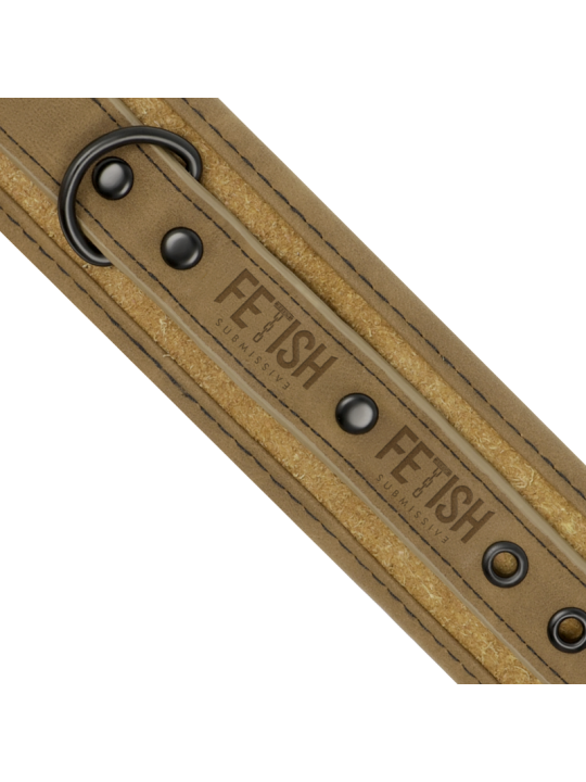 FETISH SUBMISSIVE ORIGEN - NEOPREEN VOERING VEGAN LEDEREN ENKEL MANCHE