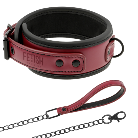 FETISH SUBMISSIVE DARK ROOM - NEOPREEN GEVOERDE KETTING