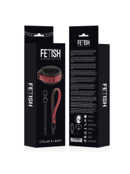 FETISH SUBMISSIVE DARK ROOM - COLLAR CON CADENA CON FORRO DE NEOPRENO
