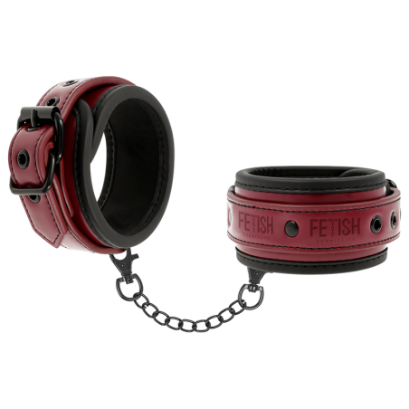 FETISH SUBMISSIVE DARK ROOM - MANETTE VEGAN IN PELLE CON FODERA IN NEO