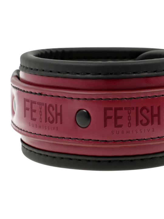 FETISH SUBMISSIVE DARK ROOM - MENOTTES EN CUIR VÉGAN AVEC DOUBLURE EN 