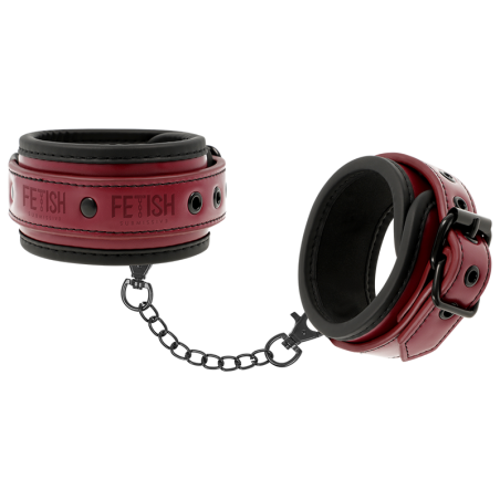 FETISH SUBMISSIVE DARK ROOM - ALGEMAS DE TORNOZELO DE COURO VEGANO COM