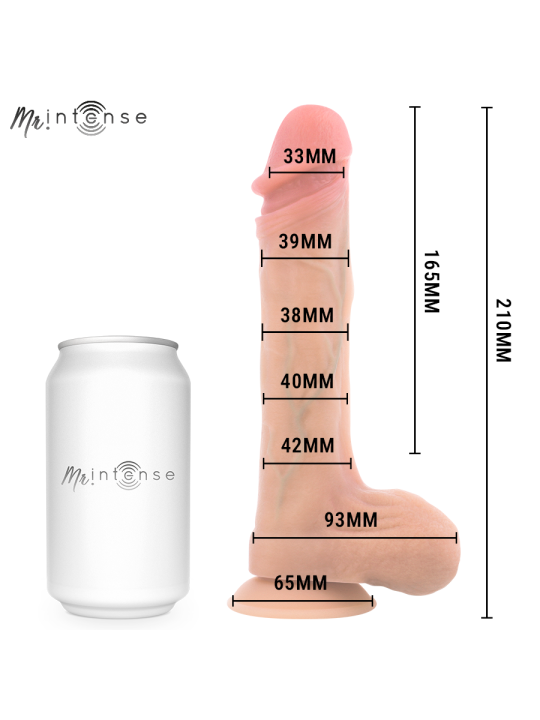 MR INTENSE - BRADLEY SILICONE VIBRATING DILDO WITH HEAT EFFECT AND REM