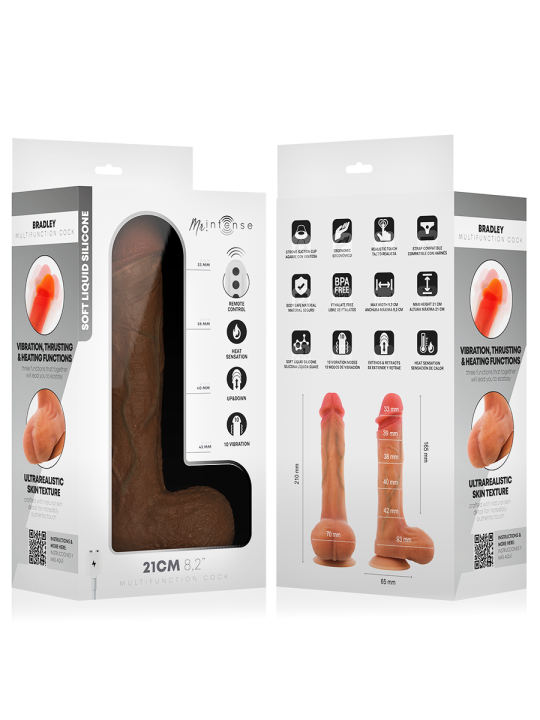 MR INTENSE - BRADLEY DILDO VIBRADOR SILICONA CON EFECTO CALOR Y CONTRO