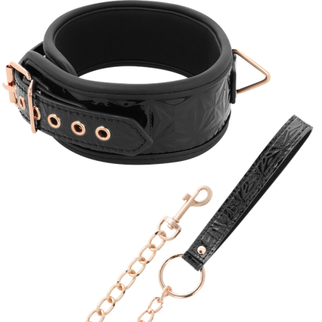 BEGME - BLACK EDITION PREMIUM VEGAN LEATHER COLLAR WITH NEOPRENE LININ