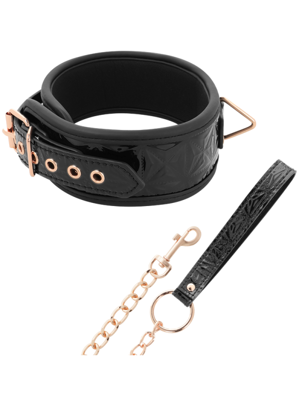 BEGME - BLACK EDITION PREMIUM VEGAN LEATHER COLLAR WITH NEOPRENE LININ
