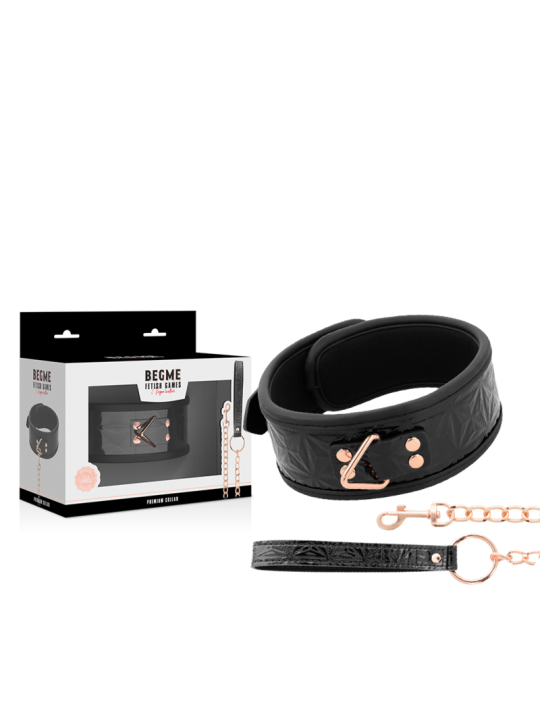 BEGME - BLACK EDITION PREMIUM COLAR DE COURO VEGAN