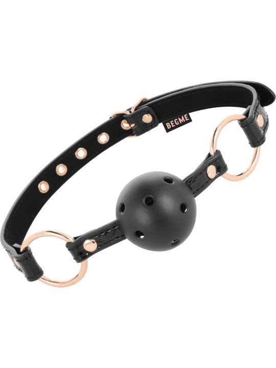 BEGME - BLACK EDITION BALL GAG CUIR VEGAN