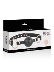 BEGME - BLACK EDITION BALLKNEBEL VEGANES LEDER