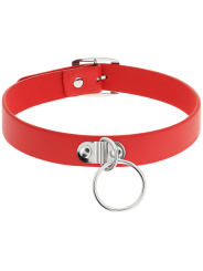 COQUETTE CHIC DESIRE - RODE VEGAN LEDEREN KETTING VROUWEN FETISH ACCES