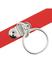 COQUETTE CHIC DESIRE - COLLIER CUIR VEGAN ROUGE FEMME ACCESSOIRE FÉTIC