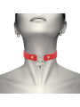 COQUETTE CHIC DESIRE - COLLIER EN CUIR VEGAN ROUGE AVEC ACCESSOIRE COE