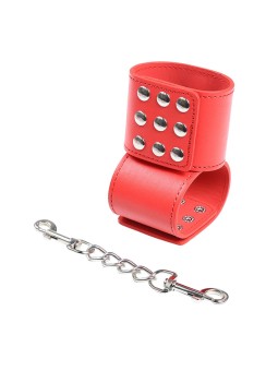 OHMAMA FETISH - ROTE HANDSCHELLEN MIT SCHNAPPVERSCHLUSS