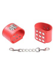 OHMAMA FETISH - MENOTTES ROUGES AVEC FERMETURE À PRESSION