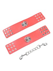 OHMAMA FETISH - MENOTTES ROUGES AVEC FERMETURE À PRESSION