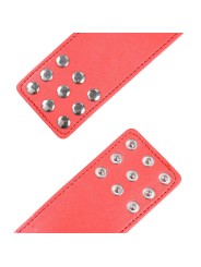OHMAMA FETISH - RED HANDCUFFS WITH SNAP CLOSURE