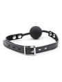 OHMAMA FETISH - BALL GAG IN SILICONE CON CINTURA IN PELLE (LUCCHETTO I