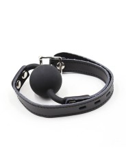 OHMAMA FETISH - BALL GAG IN SILICONE CON CINTURA IN PELLE (LUCCHETTO I