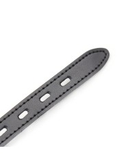 OHMAMA FETISH - SILICONE BALL GAG WITH LEATHER BELT (PADLOCK INCLUDED)