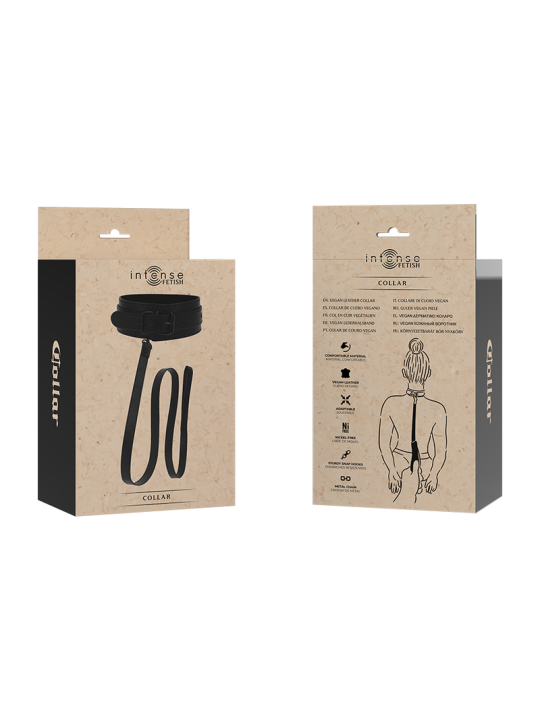 INTENSE - FETISH COLLAR DE CUERO VEGANO