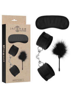 INTENSE - FETISH EROTIKSPIELSET 2 MIT HANDSCHELLEN, BLINDMASKE UND KIT