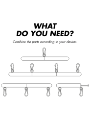 FETISH SUBMISSIVE BONDAGE - ADJUSTABLE SEPARATOR BAR 4 PIECES